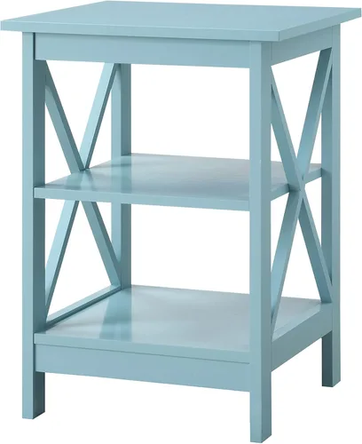 Vista 15 de Convenience Concepts Oxford Mesa Final de 15.75" - Mesa moderna de sala de estar con estantes de almacenamiento, mesa auxiliar de noche transicional
