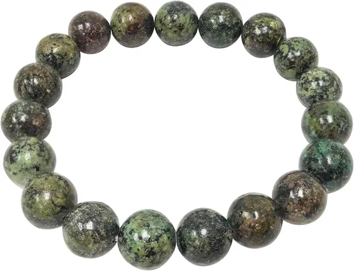 Vista 501 de Gem Avenue Handmade Round Bead Stretch Bracelet Unisex Natural Stone Beaded Jewelry for Men & Women, Elastic Wristband for Daily Wear