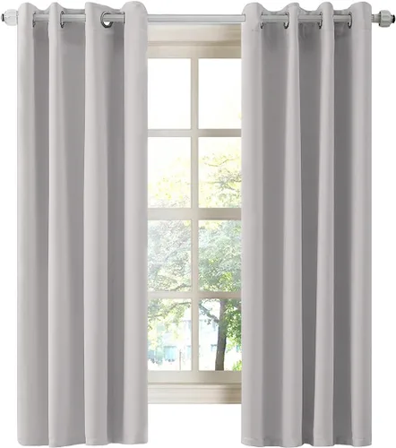 Vista 61 de LA PALMA Cortinas opacas con aislamiento térmico y ojales, para sala de estar, dormitorio, paquete de 2 paneles