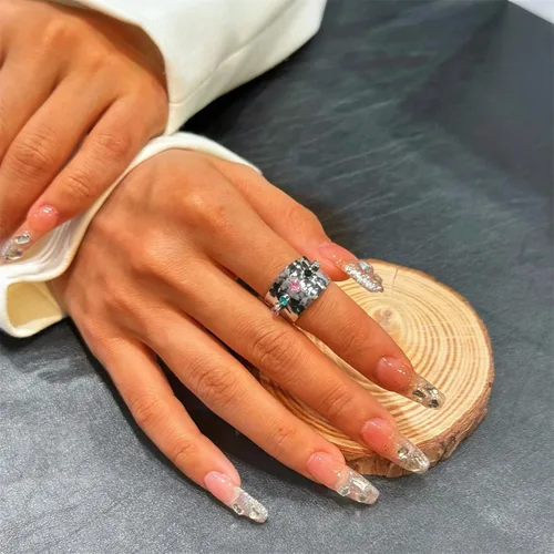 Vista 238 de Anillo de plata de ley 925, minimalista, ajustable, hecho a mano, para mujeres y niñas