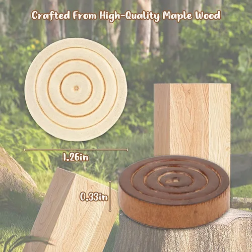 Vista 2 de Piezas de madera de damas, 24 piezas de madera con bolsa de almacenamiento, piezas de madera de primera calidad para backgammon, ideal para piezas