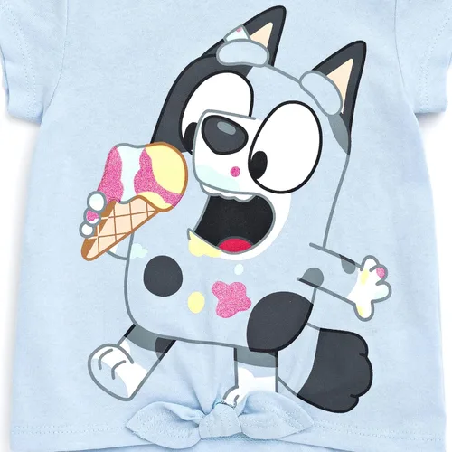 Vista 6 de Bluey Paquete de 4 camisetas para niñas de niños pequeños a niños pequeños