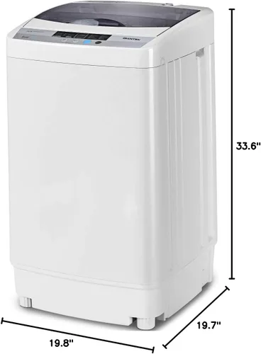 Vista 9 de Giantex Lavadora completamente automática, portátil, compacta, de 1.34 pies cúbicos, lavadora giratoria con bomba de drenaje, 10 programas, 8