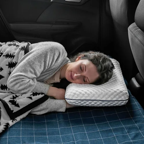 Vista 32 de WEEKENDER Almohada de espuma viscoelástica de gel, tamaño estándar, sensación firme media, soporte para cuello y hombros, para dormir de lado