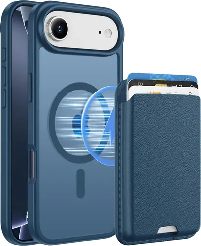 Vista 54 de Funda magnética para iPhone 12 Pro Max, cartera magnética desmontable con soporte para tarjetas, [compatible con MagSafe] grado militar, a prueba