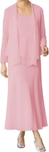Vista 5 de ISABUFEI Mother of The Bride Dresses Long 2025 - Chiffon Mother of The Groom Dress with Jacket