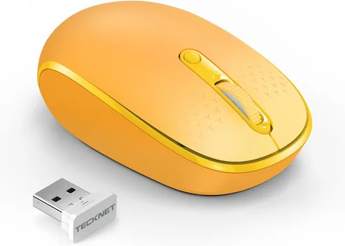 Vista 11 de Tecknet Mouse inalámbrico, mouse silencioso de 2.4 GHz con receptor USB, 4 botones, portátil, inalámbrico, para Chromebook, laptop, computadora Negro