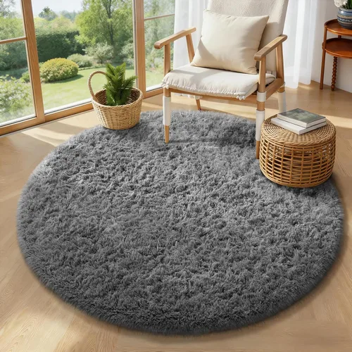 Vista 89 de Ophanie - Alfombras para sala de estar, antideslizante y suave, de felpa grandes y peludas para dormitorio, peludas para niños y niñas, decoración