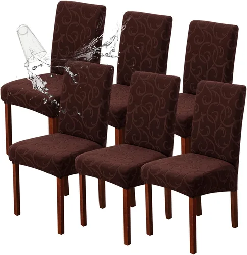 Vista 23 de Genina Fundas impermeables para sillas Parsons de comedor, fundas elásticas para sillas Parsons para comedor, cocina, funda protectora para silla