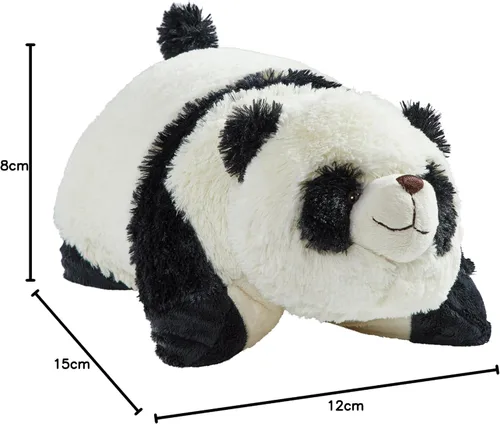 Vista 7 de Pillow Pets Originals Comfy Panda, juguete de peluche de 18 pulgadas Almohada de felpa suave, se desabrocha en una acogedora almohada por