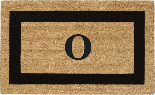 Vista 30 de Tapete de fibra de coco natural, para puerta de entrada, rectangular, resistente, para patio, atrapador de suciedad antideslizante, decoración