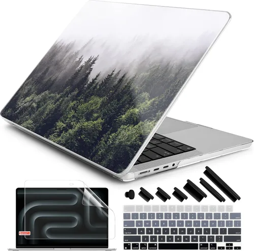 Vista 31 de DONGKE Funda para M5 MacBook Pro de 14 pulgadas 2025 2024-2021 M4 M3 M2 M1, cubierta de carcasa dura de plástico compatible con A3434 A3112 A3401