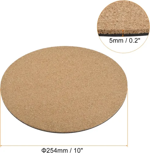 Vista 2 de MECCANIXITY Tapete redondo de corcho para plantas de 10 pulgadas, de plástico, absorbente, impermeable, para maceta de jardín