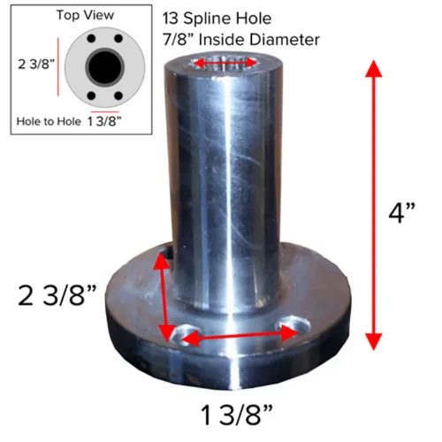 Vista 7 de RAParts T42183 - Buje de transmisión de bomba hidráulica compatible con John Deere, compatible con JD 350B 350C 350D 355D 400G +