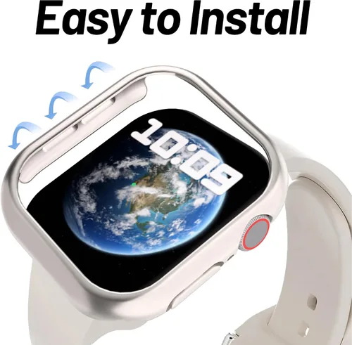 Vista 3 de Juego de 20 fundas protectoras de policarbonato duro compatibles con Apple Watch Series 10 de 1.812 pulgadas, protector de bordes y parachoques