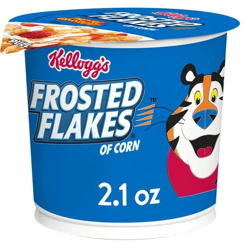 Vista 5 de Kellogg's Frosted Flakes, Cereal para el Desayuno, Original, 1 onza (paquete de 96)