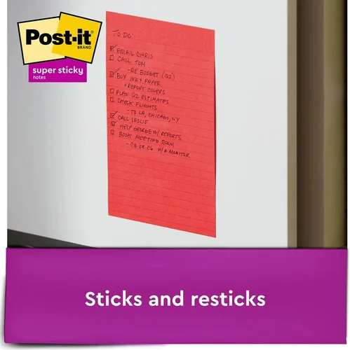 Vista 3 de 3M Post-it 6603SSAN Pads, colores Marrakech, forrados, 4 x 6, 90 hojas, paquete de 3