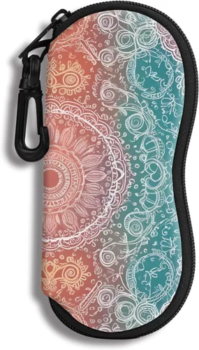 Vista 30 de Hion Sunglasses Case Ultra Light Neoprene Zipper Eyeglass Soft Case with Belt Clip