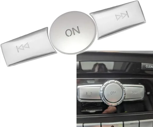 Vista 10 de Cubierta de botón de volumen ON para radio de automóvil, compatible con Mercedes Benz B C E G Clase W246 W204 W212 ML W166 CL/SL/CLA/CLS/SLK