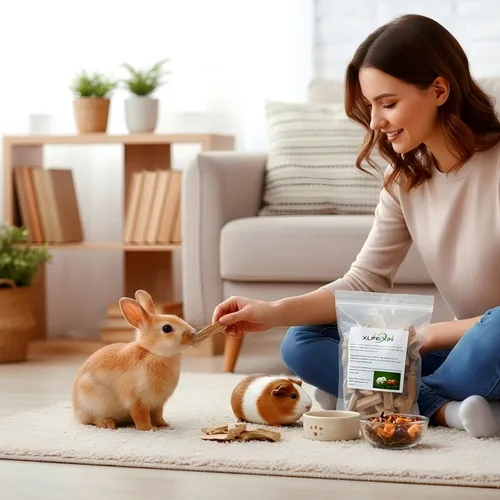 Vista 5 de Rabbit Chew Toys,Natural Papaya Chew Sticks for Chinchilla Bunny