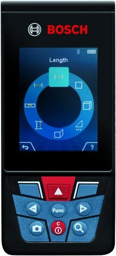 Vista 4 de BOSCH GLM400C Blaze - Medidor láser conectado al aire libre de 400 pies con visor, incluye 3 baterías AA, correa de mano y bolsa