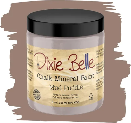 Vista 341 de Pintura para muebles con acabado de tiza Dixie Belle Paint Company - Amatista (4oz) - Pintura mineral de tiza chic púrpura profundo mate