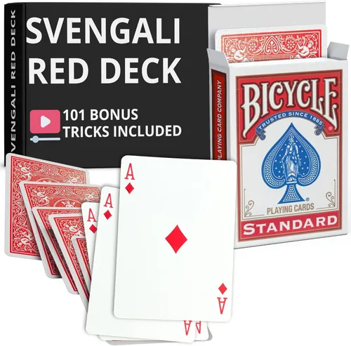 Vista 42 de Ted's Sterling Magic Precision Red Rider Back Bicycle Mazo Svengali con Instrucciones para 100+ Trucos (2 de Tréboles)