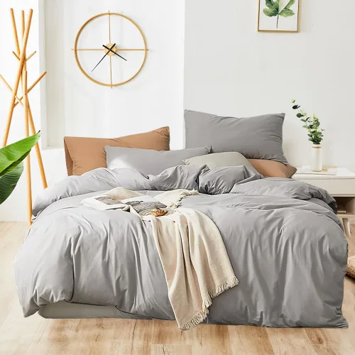 Vista 8 de Wellboo Juego de edredón de color verde oscuro, tamaño individual, color verde oliva, bohemio, ropa de cama de algodón para niños y niñas