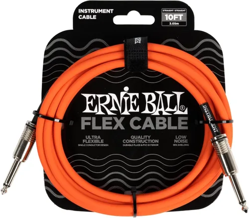 Vista 6 de Ernie Ball - Cable de instrumento flex recto/recto 10 pies - Negro (P06434)