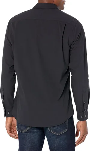 Vista 3 de Tienda Essentials - Camisa entallada para hombre de popelina con manga larga
