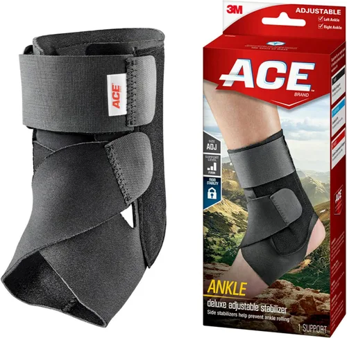 Vista 13 de ACE Estabilizador de tobillo Deluxe, ajustable, negro, 1 unidad (paquete de 2)