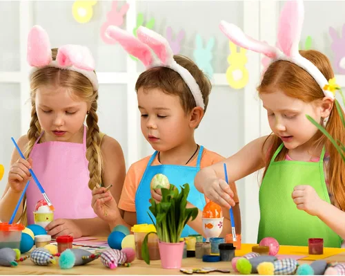 Vista 7 de Juego de 24 paletas de pintura para niños y niños, delantales de pintura, delantales de tela, suministros de fiesta, decoración de fiesta de arte