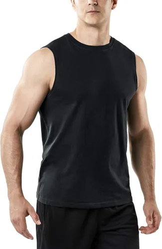 Vista 4 de TSLA Paquete de 1 o 3 camisetas sin mangas para hombre, camisetas deportivas de rendimiento muscular, camisetas sin mangas para entrenamiento