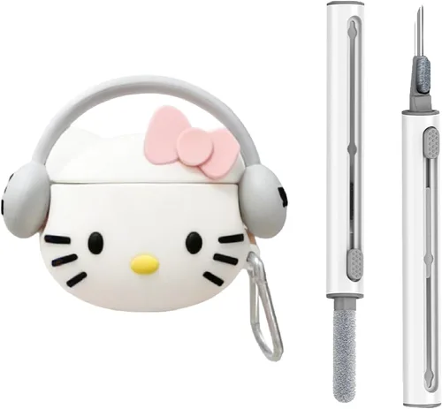 Vista 10 de Compatible con Funda para AirPods Pro 2 con Kit Limpiador, Protectora, Soporta Carga Inalámbrica, Funda para Carcasa de AirPod Pro 3, AirPods 3/4