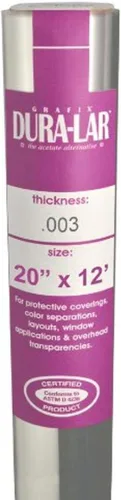 Vista 40 de Grafix Dura-Lar Película, 0.002 in, Plata, 54 in x 12 ft