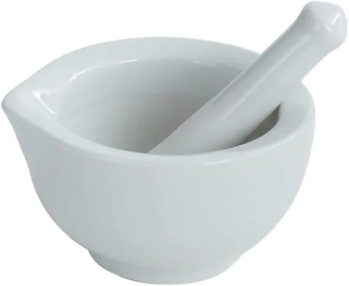 Vista 9 de 123Arts Mini mortero y mortero de cerámica, trituradora de píldoras, amoladora de especias, herramienta de cocina Negro