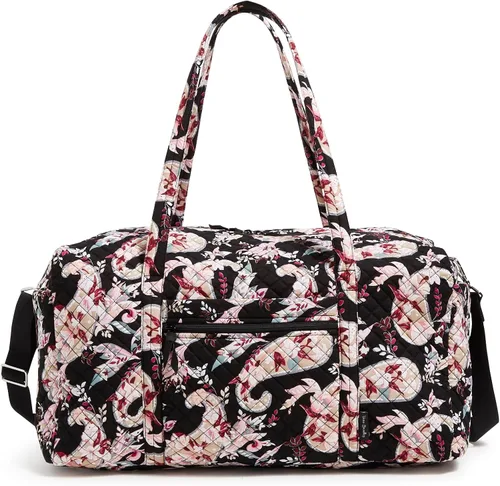 Vista 23 de Vera Bradley - Bolsa de viaje grande de algodón para mujer, Talla única Bees Navy - Algodón reciclado