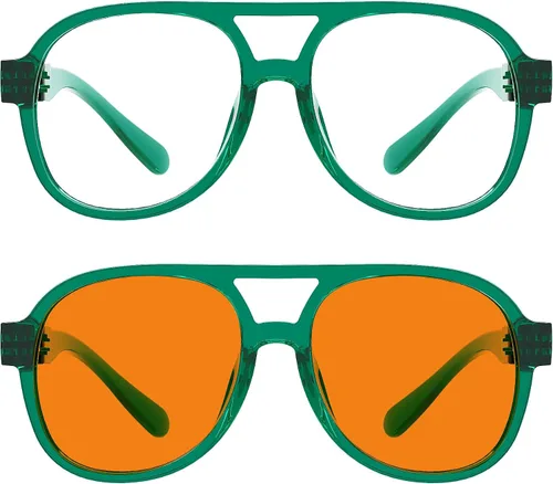 Vista 82 de Eyekepper Gafas de luz azul para hombre y mujer, paquete de 6 lentes Pilot Paquete de 6 color mezclado