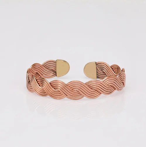 Vista 30 de Handmade Elegant Copper Bracelet for Women - Pure Copper Bracelet for Pain Relief and Stress Relief - Adjustable Entwisted Copper Bracelet to Fit