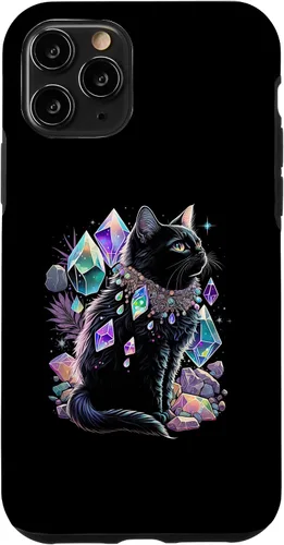 Vista 10 de Funda con diseño de ilustración para iPhone 15 con diseño de gato esotérico