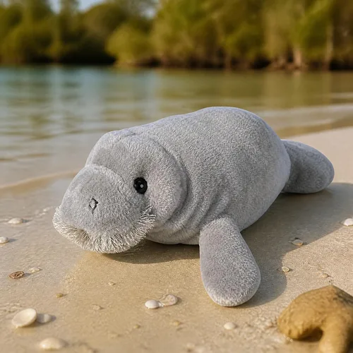 Vista 5 de Wild Republic Manatee - Peluche de peluche, regalo para niños, Cuddlekins de 10 pulgadas