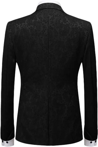 Vista 2 de Wemaliyzd Blazer de Esmoquin Slim Fit para Boda Cóctel Traje separado