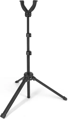 Vista 3 de HUNTPAL Soporte para pistola de trípode portátil Portátil, altura ajustable, construcción de aluminio compacta, para práctica de tiro de tiro