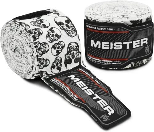 Vista 14 de Vendas para mano semielásticas de 180 pulgadas Meister Adult, vendas para MMA (artes marciales mixtas) y boxeo (par) todos