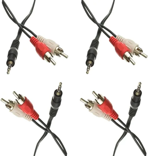 Vista 14 de Cable de audio estéreo macho a doble RCA macho (derecho e izquierdo), 6 pies - Paquete de 3