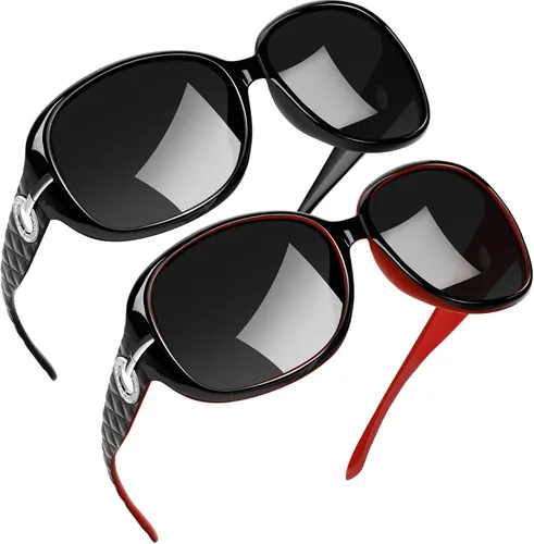 Vista 56 de Joopin Oversized Rectangle Sunglasses UV400 Protection Shades for Women Negro