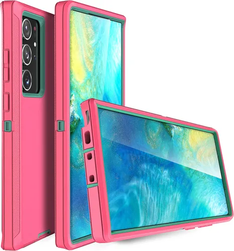Vista 2 de MXX Funda compatible con Samsung Galaxy S23 Ultra, 3 capas de protección completa, resistente, resistente, a prueba de golpes y polvo, hecha