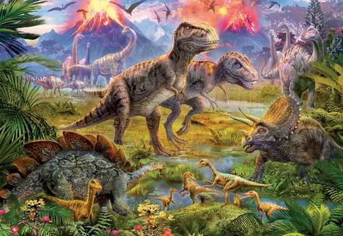 Vista 3 de Educa Rompecabezas de reunión de dinosaurios (500 piezas)