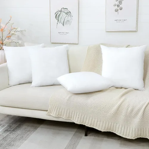 Vista 7 de OTOSTAR Juego de 4 rellenos de almohada de 18 x 18 pulgadas, rellenos de almohada cuadrados decorativos, fundas de almohada esponjosas de primera