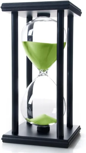 Vista 10 de Bellaware Reloj de Arena de Madera, Temporizador de Arena de 15 Minutos